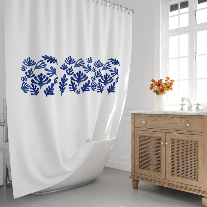 Cortina de Baño Algas Azul - Imagen 2