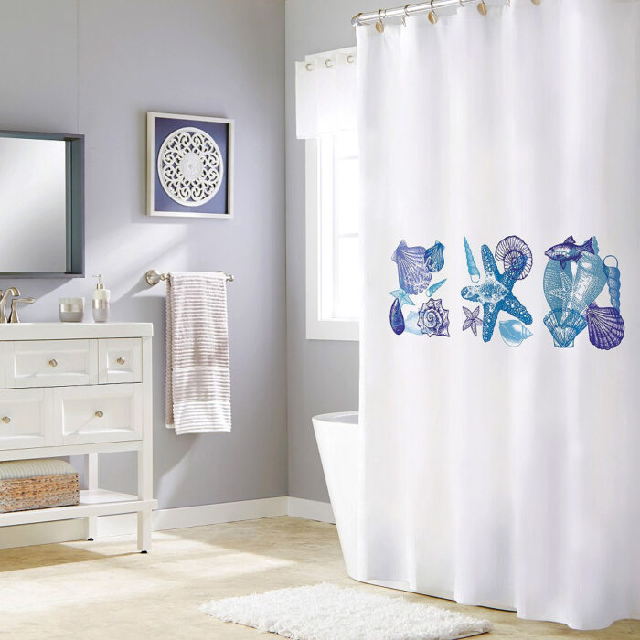 Cortina de Baño Conchitas Azules - Imagen 2