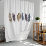 Cortina de Baño Plumas Grises - Imagen 2