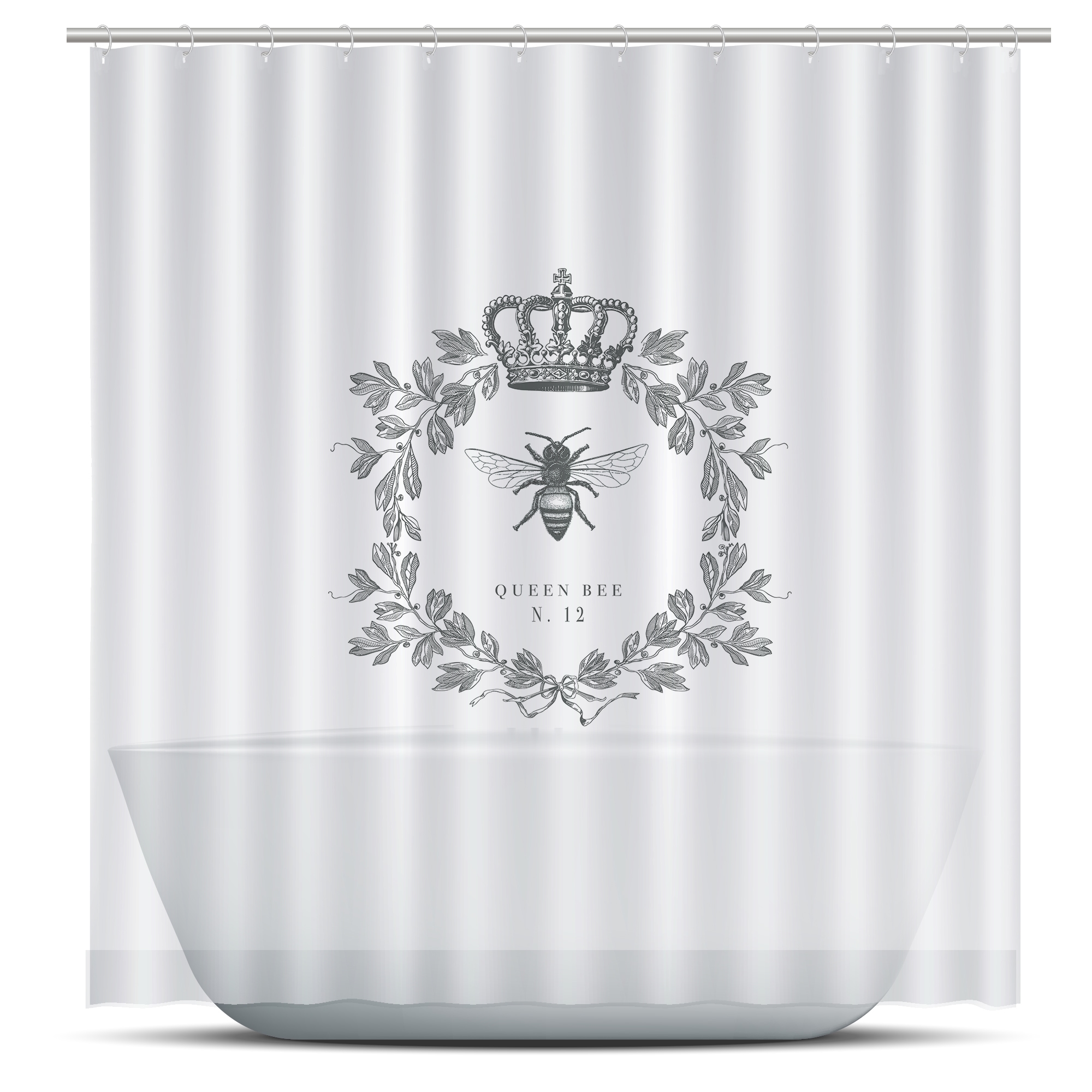 CB-VO_QueenBee2 Cortina de Baño Abeja Reina