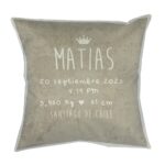 Cojín Bebé Beige Personalizado