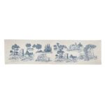 Camino de Mesa Toile de Jouy Azul - Linet Natural
