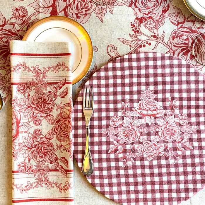 Bajoplatos Toile Rojo - Imagen 2