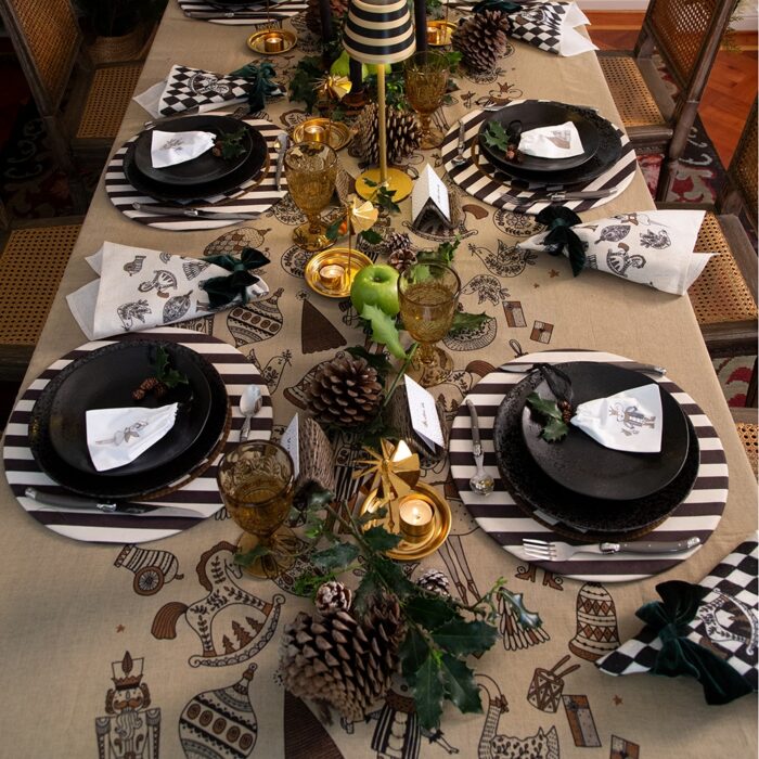 Set 4 Servilletas Cascanueces Dorado - Imagen 3