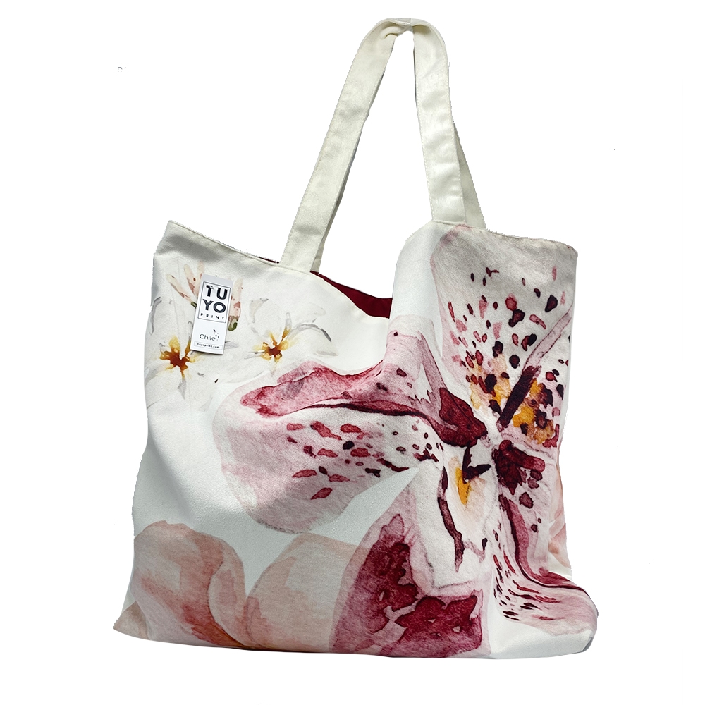 Bolso_hibiscuis Bolso con Fuelle - Hibiscus - Imagen 1